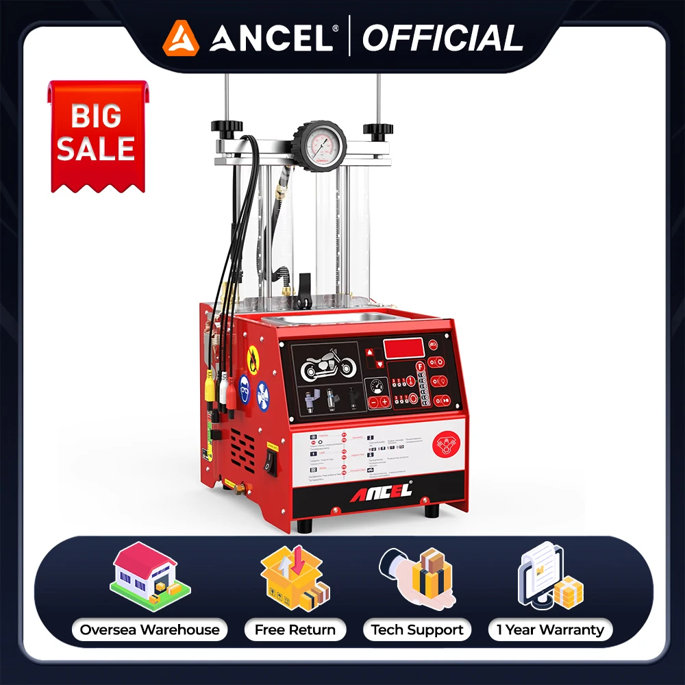 ANCEL AJ400-M мотоциклетный ультразвуковой инструмент для очистки топливных форсунок, тестер топливных форсунок 110 В/220 В
ANCEL AJ400-M мотоциклетный ультразвуковой инструмент для очистки топливных форсунок, тестер топливных форсунок 110 В/220 В