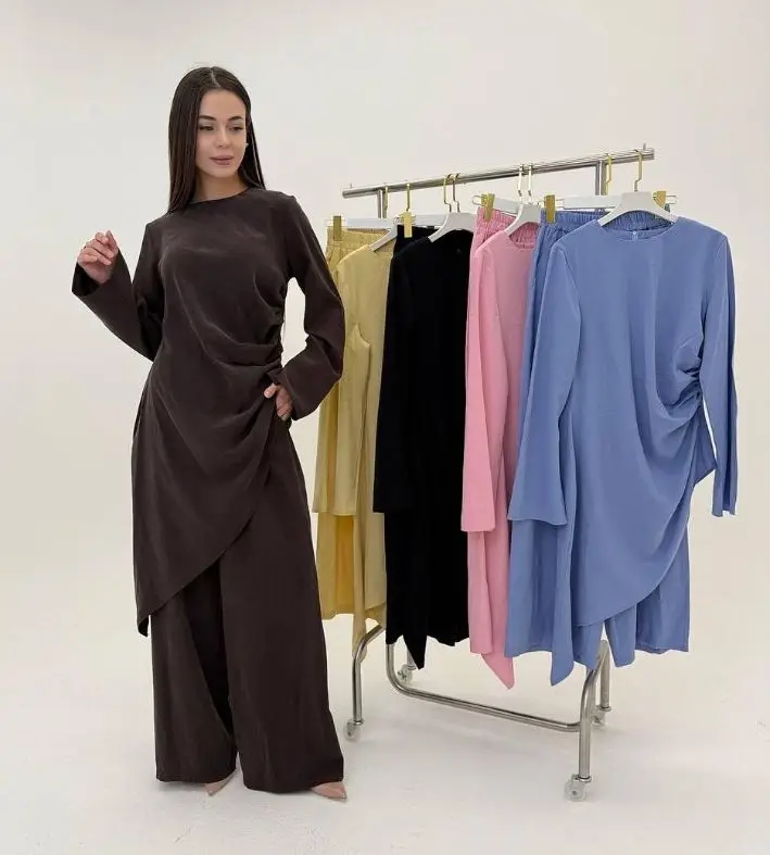 2025 New Collection Modest Clothing Ramadan 2 Pcs Cord Set Islamic Clothing Women Top and Pants Set Women's Clothing Women Abaya
2025 New Collection Modest Clothing Ramadan 2 Pcs Cord Set Islamic Clothing Women Top and Pants Set Women's Clothing Women Abaya