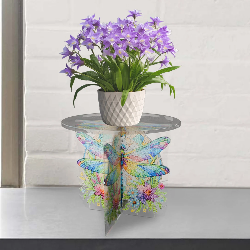Acrylic Dragonfly Diamond Painting Plant Stand Potted Plant Holder Rack
Acrylic Dragonfly Diamond Painting Plant Stand Potted Plant Holder Rack