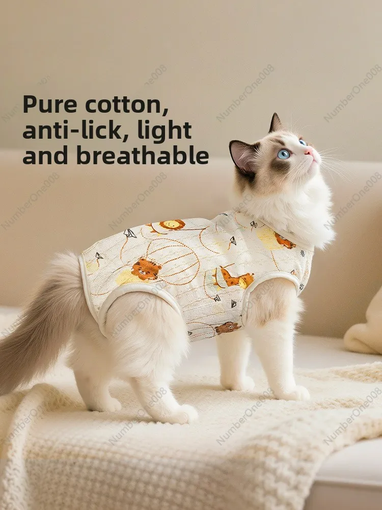 Cat Recovery Suit After Surgery, Breathable Cotton Spay Neuter Onesie, Anti-Licking Protective Clothing for Pets
Cat Recovery Suit After Surgery, Breathable Cotton Spay Neuter Onesie, Anti-Licking Protective Clothing for Pets