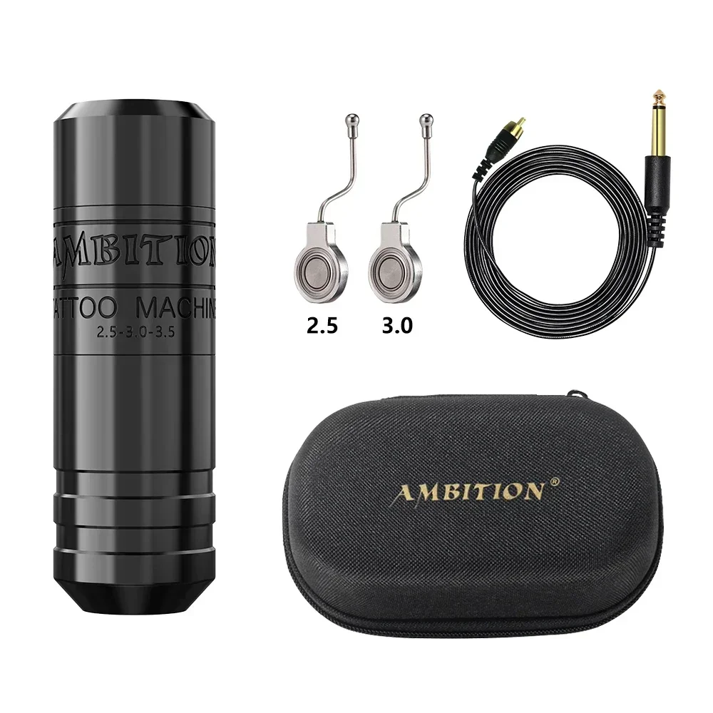 Ambition Torped Rotary Tattoo Pen Machine Powerful Brushless Motor Stroke 2.5-3.0-3.5mm With RCA Cord
Ambition Torped Rotary Tattoo Pen Machine Powerful Brushless Motor Stroke 2.5-3.0-3.5mm With RCA Cord