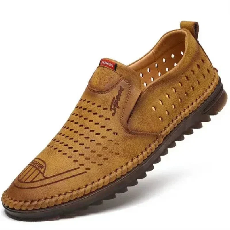 Men Casual Shoes Summer Breathable Leather Loafers Shoes for Men Outdoor Soft Sole Hollow Driving Shoes Fashionable Dress Shoe
Men Casual Shoes Summer Breathable Leather Loafers Shoes for Men Outdoor Soft Sole Hollow Driving Shoes Fashionable Dress Shoe
