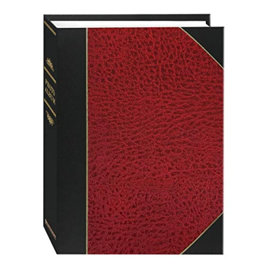 50-Pocket Red and Black Ledger Style Leatherette Cover Photo Album for 5 by 7-Inch Prints
50-Pocket Red and Black Ledger Style Leatherette Cover Photo Album for 5 by 7-Inch Prints