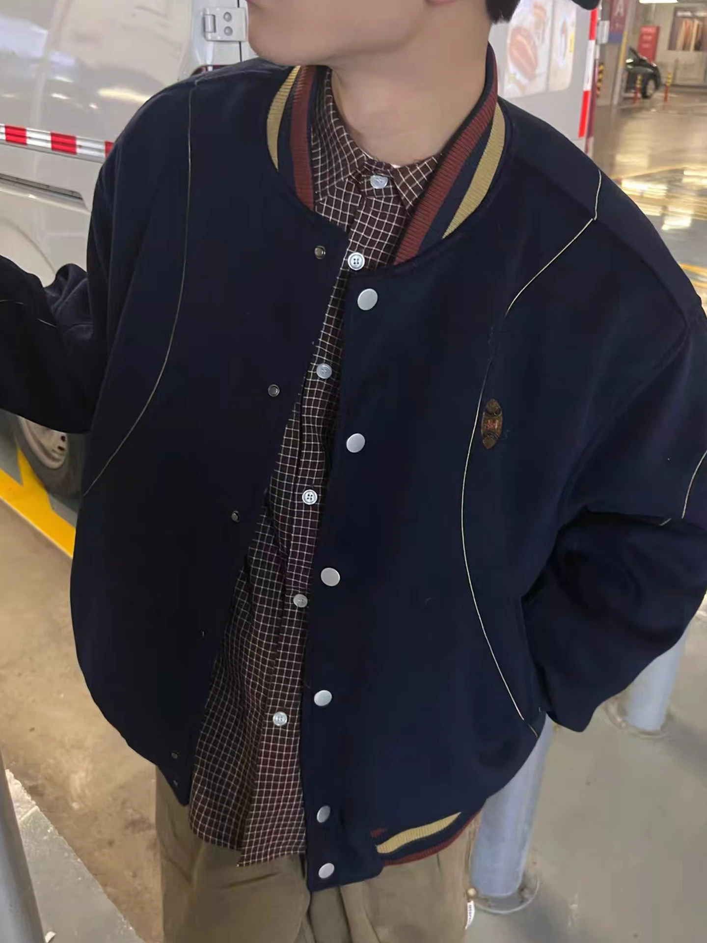 Loose Fit Baseball Jaet Cotton Outerwear Men's Winter New Sle College Wind Design Sense Embroidery Contrast Color Jaet
Loose Fit Baseball Jaet Cotton Outerwear Men's Winter New Sle College Wind Design Sense Embroidery Contrast Color Jaet