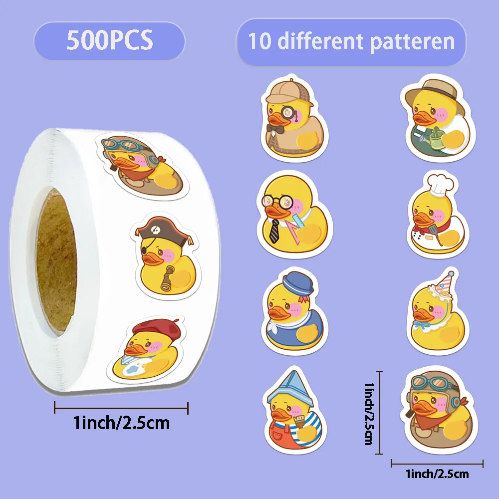 500PCS Creative Rubber Duck Cartoon Roll up Stickers Personalized Stickers Phone Case Decoration Material DIY Stickers
500PCS Creative Rubber Duck Cartoon Roll up Stickers Personalized Stickers Phone Case Decoration Material DIY Stickers