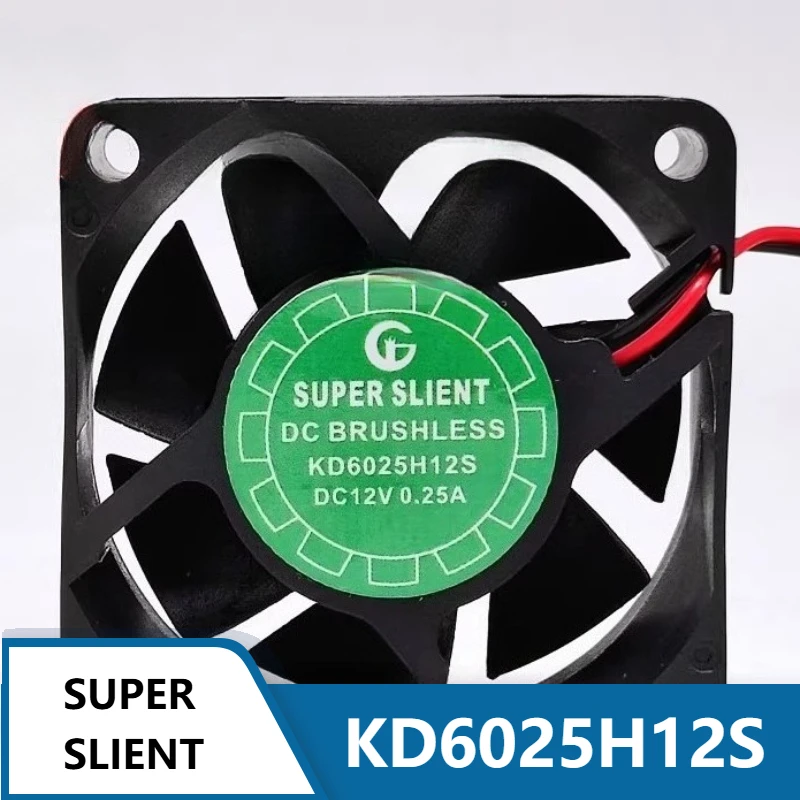 SUPER SLIENT 6CM KD6025H12S DC12V 0.4A CPU Power Cooling Fan New
SUPER SLIENT 6CM KD6025H12S DC12V 0.4A CPU Power Cooling Fan New