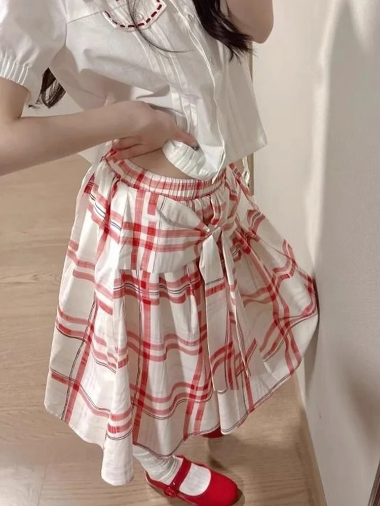 2025 New Women Summer Vacation Casual Fashion bow tie Swing Skirt Pink Short Skirt Y2K Elastic waist A-line Grid skirt
2025 New Women Summer Vacation Casual Fashion bow tie Swing Skirt Pink Short Skirt Y2K Elastic waist A-line Grid skirt