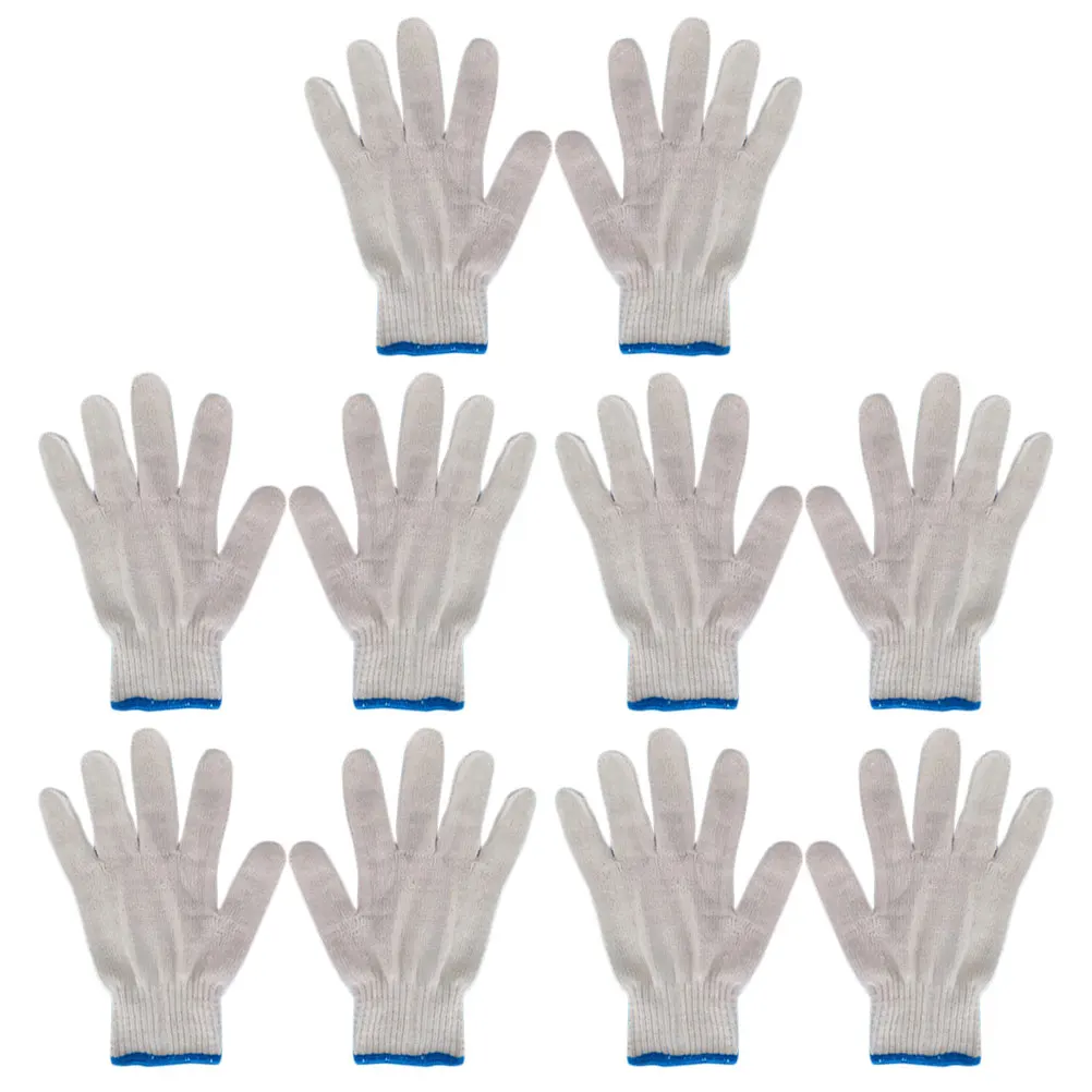 10pcs Cotton Yarn Gloves White Labour Protection Mechanic Wearproof Skid Resistance Durable Protective Gloves For Construction
10pcs Cotton Yarn Gloves White Labour Protection Mechanic Wearproof Skid Resistance Durable Protective Gloves For Construction