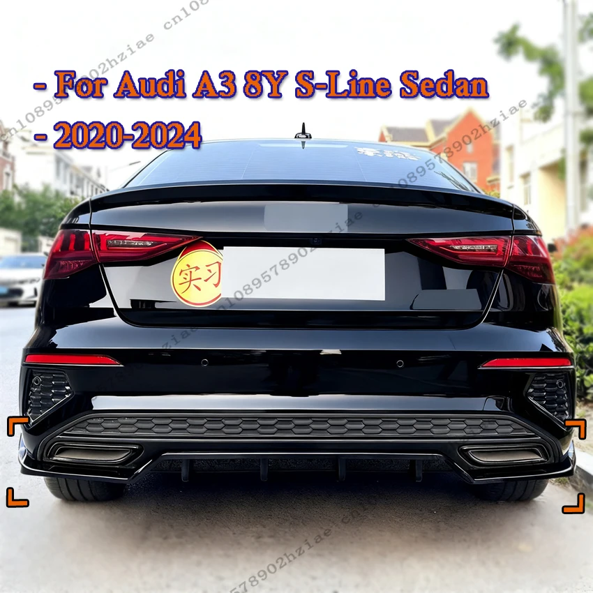 3PCS Car Rear Splitter For Audi A3 S-Line Sedan 8Y 2020-2024 Gloss Black Diffuser Spoiler Guard Protector Cover Body kits Tuning
3PCS Car Rear Splitter For Audi A3 S-Line Sedan 8Y 2020-2024 Gloss Black Diffuser Spoiler Guard Protector Cover Body kits Tuning
