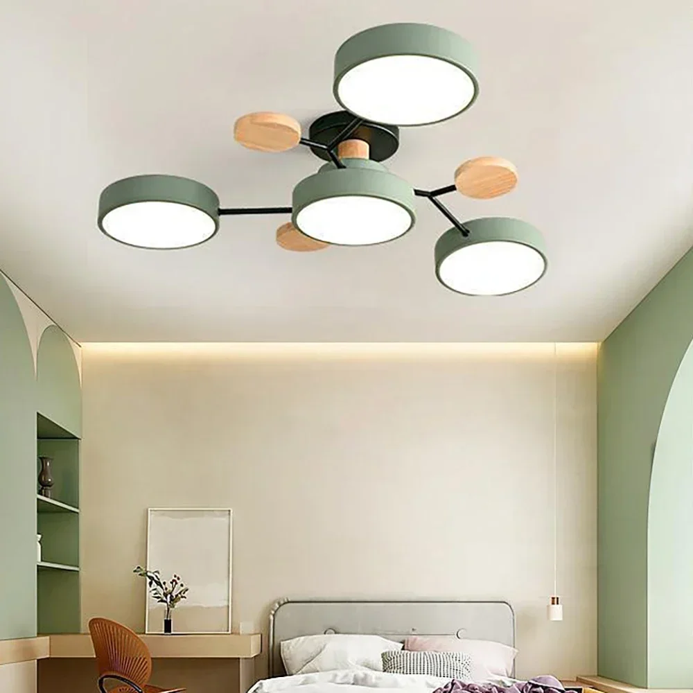 Modern LED Ceiling Lamp For Living Room Bedroom Restaurant Wood Round Ceiling Lights Macaron Chandelier Home Minimalist Lighting
Modern LED Ceiling Lamp For Living Room Bedroom Restaurant Wood Round Ceiling Lights Macaron Chandelier Home Minimalist Lighting