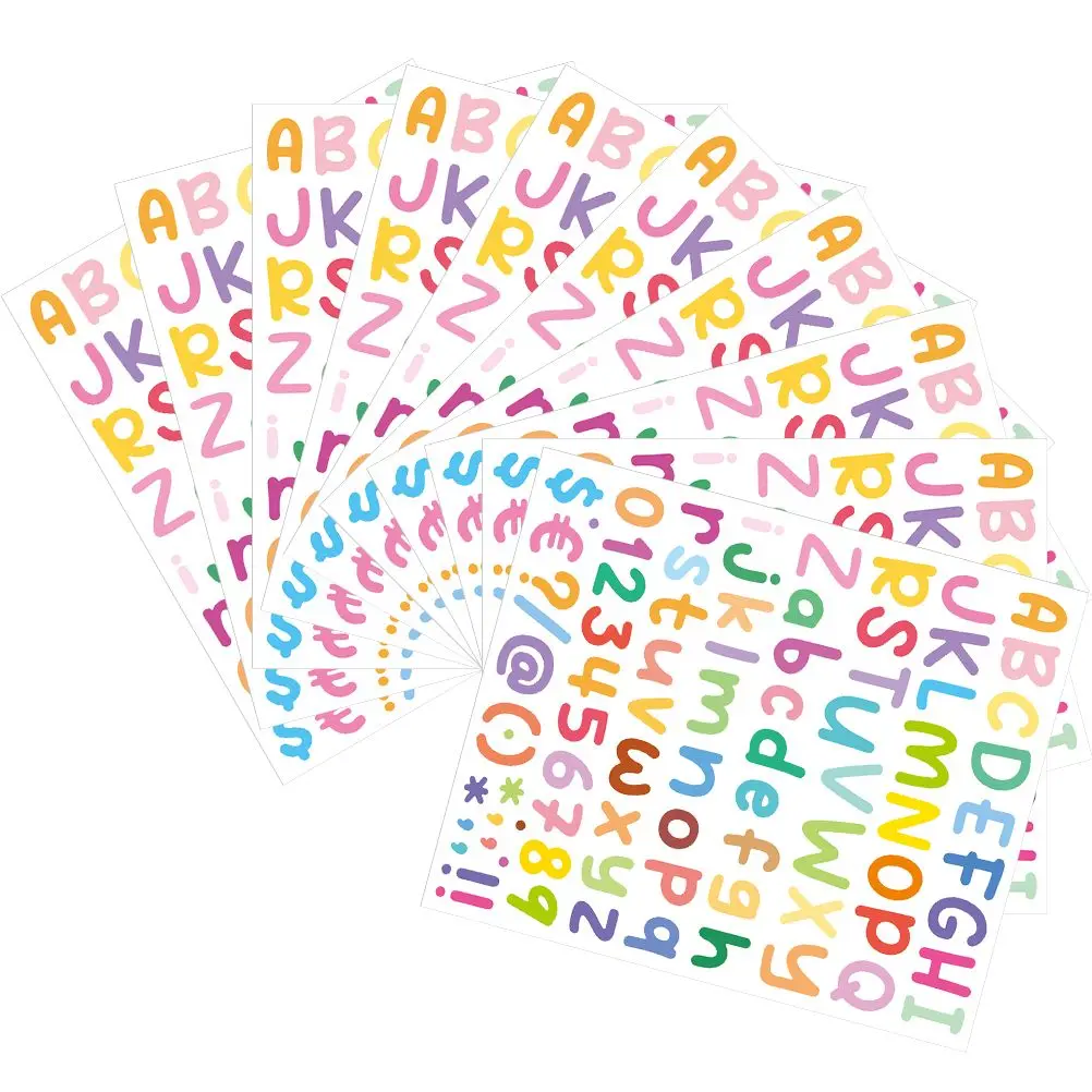Alphabet Stickers 10 Sheets Adhesive Vinyl Letter Decals for Crafts Scrapbooking Labels Number Reflective Folder Tag
Alphabet Stickers 10 Sheets Adhesive Vinyl Letter Decals for Crafts Scrapbooking Labels Number Reflective Folder Tag