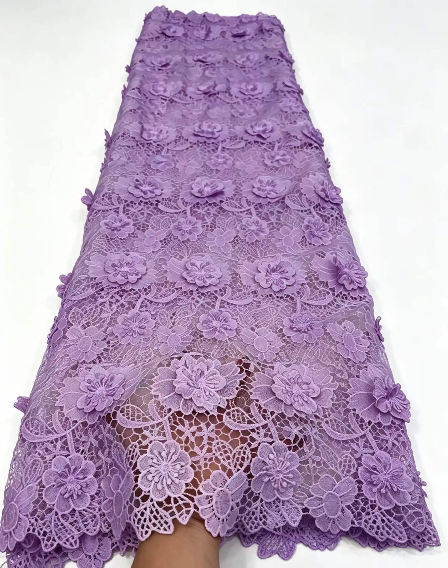 3D Flower African Guipure Cord Lace Fabrics 2026 High Quality Nigerian French Milk Silk Lace Fabrics 5 Yards for Wedding Dress
3D Flower African Guipure Cord Lace Fabrics 2026 High Quality Nigerian French Milk Silk Lace Fabrics 5 Yards for Wedding Dress