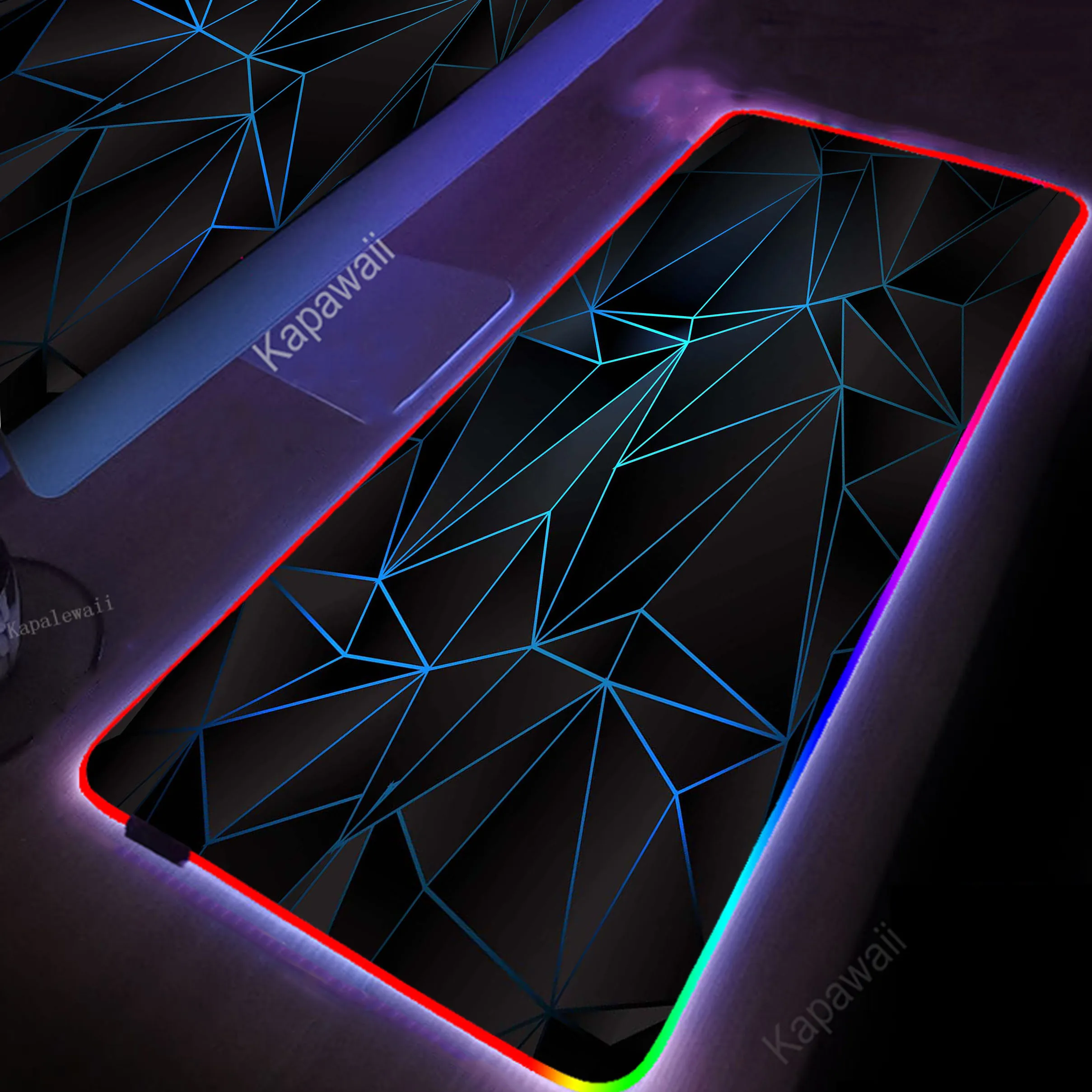 Игровой коврик для мыши RGB с геометрическим рисунком, нескользящий коврик для мыши из натурального каучука, большой Настольный коврик, Мягкие накладки для клавиатуры, 90 х40 см, XXL
Игровой коврик для мыши RGB с геометрическим рисунком, нескользящий коврик для мыши из натурального каучука, большой Настольный коврик, Мягкие накладки для клавиатуры, 90 х40 см, XXL