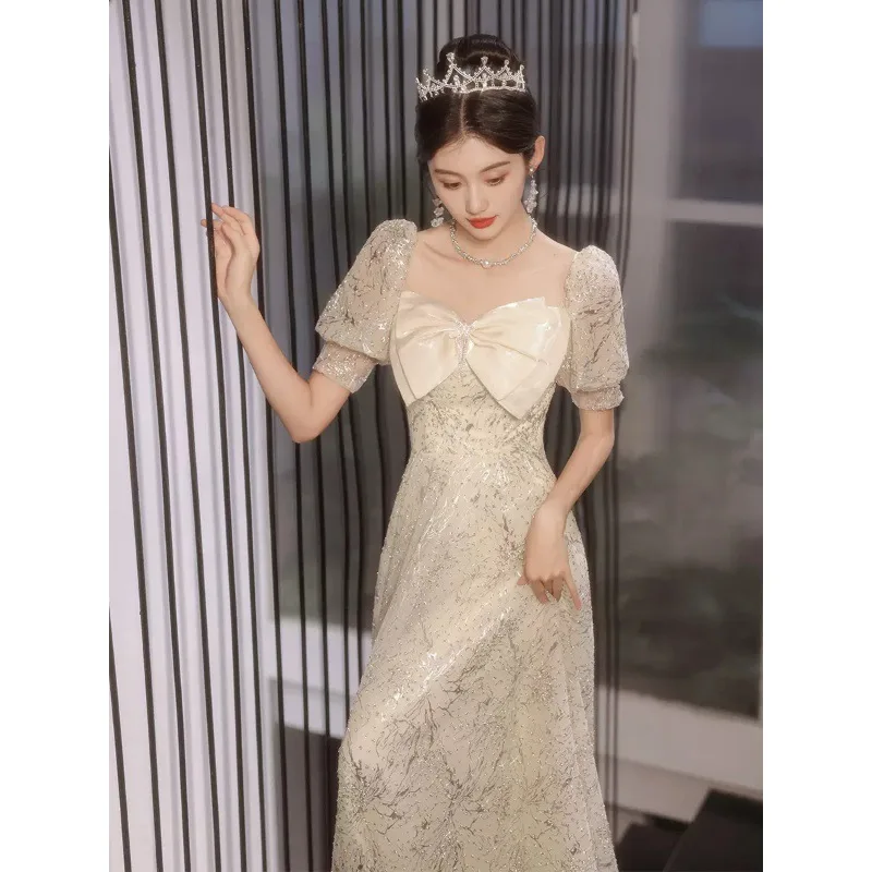 Art Examination Youth Graduation Evening Dress Women's Annual Meeting Hosts High-end Bar Mitzvah Dress Light Luxury Champagne
Art Examination Youth Graduation Evening Dress Women's Annual Meeting Hosts High-end Bar Mitzvah Dress Light Luxury Champagne