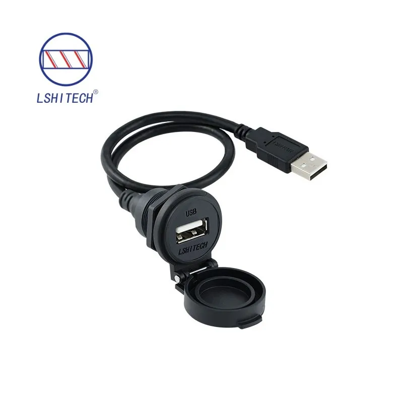 USB2.0 Waterproof Adapter Cable M22.5 with Cap Rear Nut Female to Male for Outdoor Industrial New Energy Equipment 0.1m-5m
USB2.0 Waterproof Adapter Cable M22.5 with Cap Rear Nut Female to Male for Outdoor Industrial New Energy Equipment 0.1m-5m