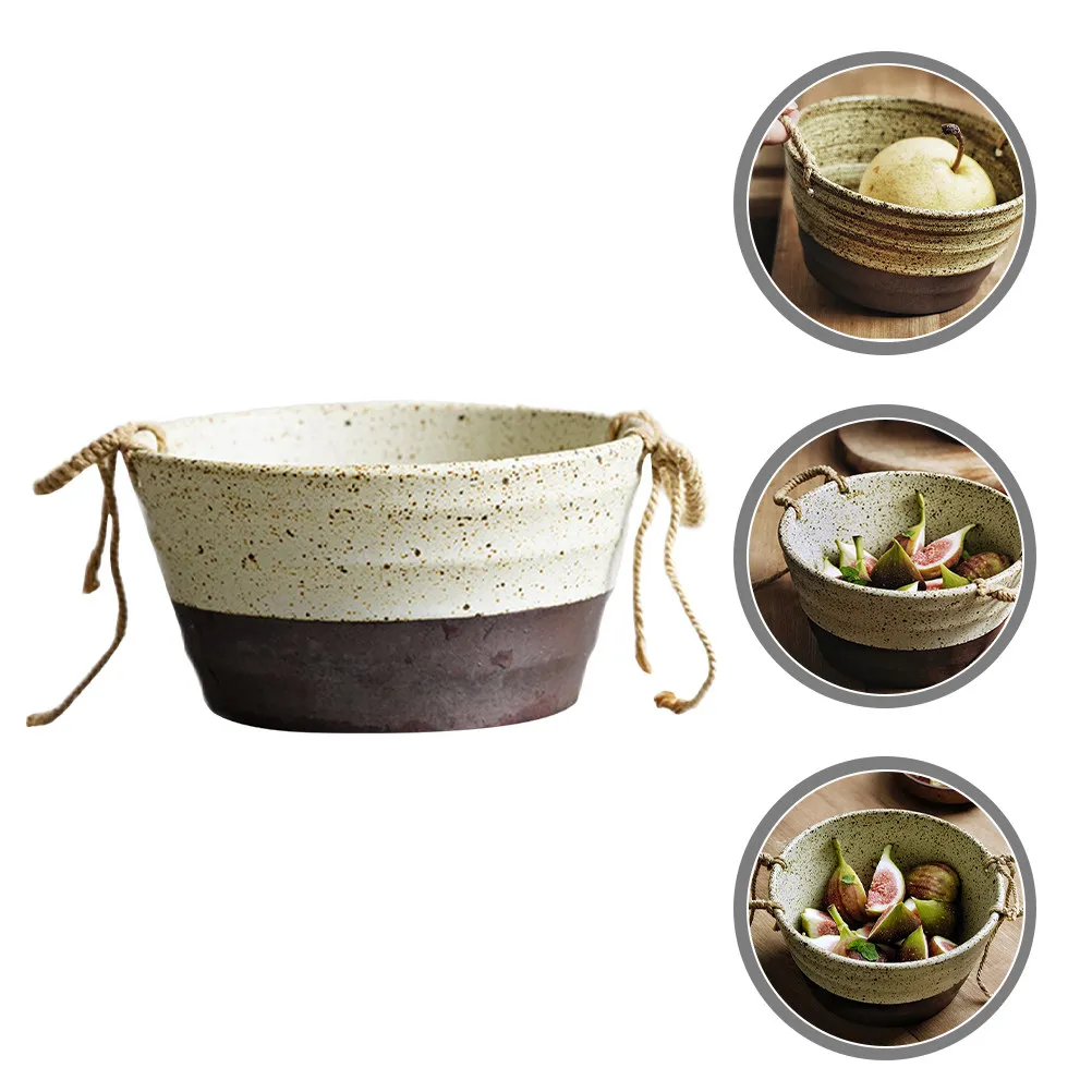 Double Handle Ceramic Food Serving Bowl Retro Style Household Small Soup Rice Bowl Convenient Multi Use Home Supply
Double Handle Ceramic Food Serving Bowl Retro Style Household Small Soup Rice Bowl Convenient Multi Use Home Supply