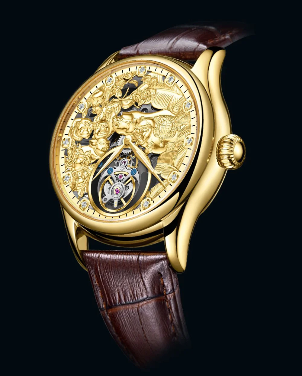 AESOP Men's Skeleton Mechanical Wrist Watch Hand Wind Movement Genuine Tourbillon Top Brand Luxury Waterproof Sapphire Crystal
AESOP Men's Skeleton Mechanical Wrist Watch Hand Wind Movement Genuine Tourbillon Top Brand Luxury Waterproof Sapphire Crystal