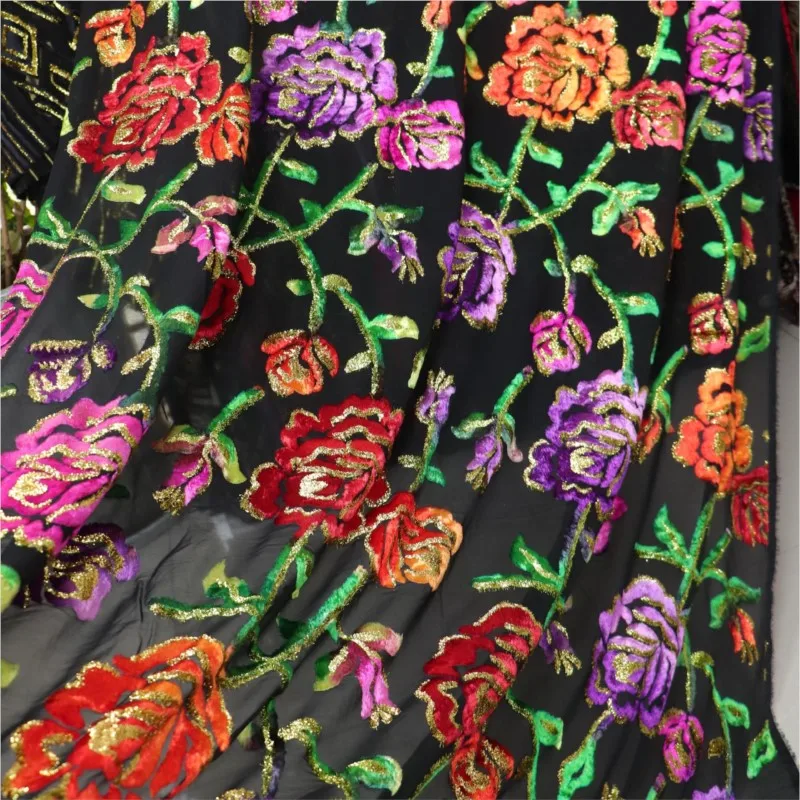 Silk jacquard velvet bright woven georgety fabric dress cheongsam
Silk jacquard velvet bright woven georgety fabric dress cheongsam