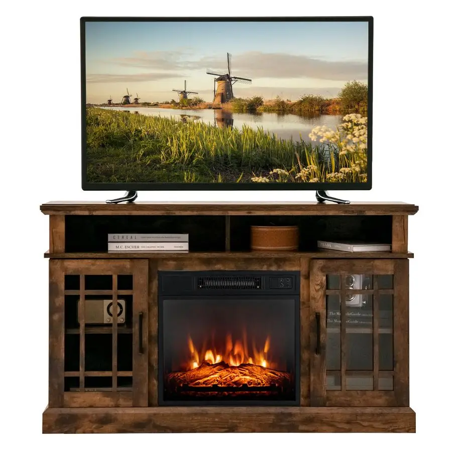 Electric Fireplace TV Stand for TVs Up to 55 Inches, 18Inch Fireplace Insert with Remote, Overheat Protection, 48Inch Wooden Med
Electric Fireplace TV Stand for TVs Up to 55 Inches, 18Inch Fireplace Insert with Remote, Overheat Protection, 48Inch Wooden Med