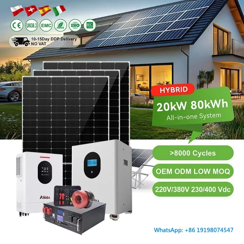 10KW 15KW 20KW 25KW Inverter All In One 50KWh 100KWh 200KWh Lithium Ion Off Grid Solar Power System Complete Kit
10KW 15KW 20KW 25KW Inverter All In One 50KWh 100KWh 200KWh Lithium Ion Off Grid Solar Power System Complete Kit