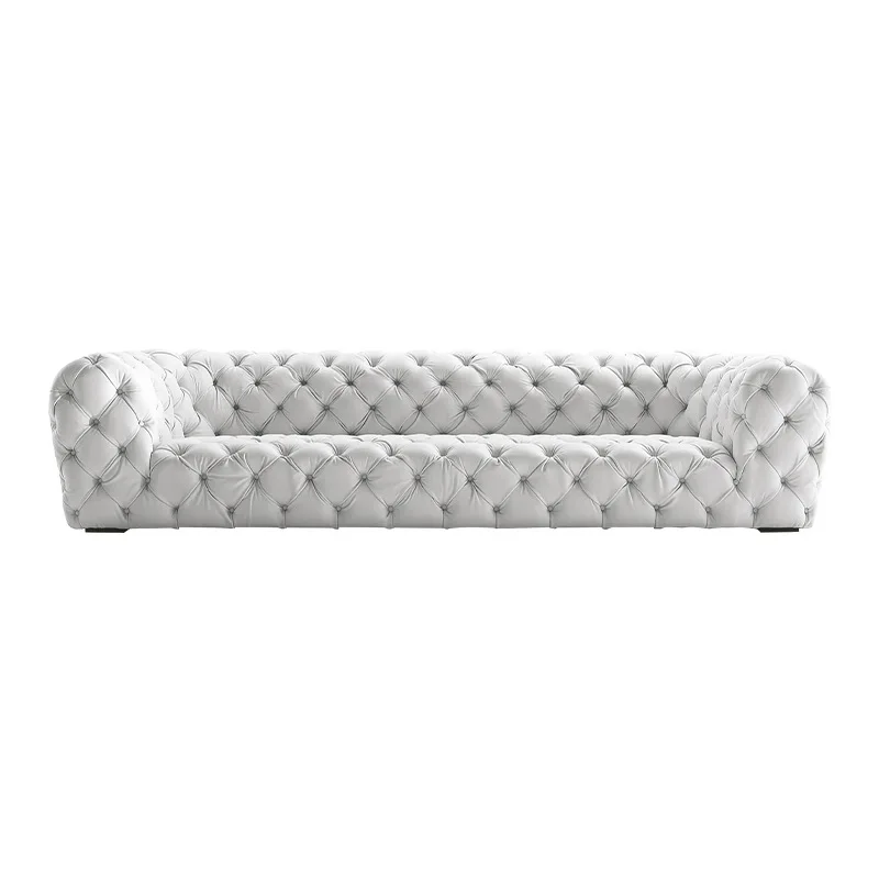 Sofa Italian minimalist leather frosted leather villa first layer cowhide pull-up sofa 
Sofa Italian minimalist leather frosted leather villa first layer cowhide pull-up sofa
