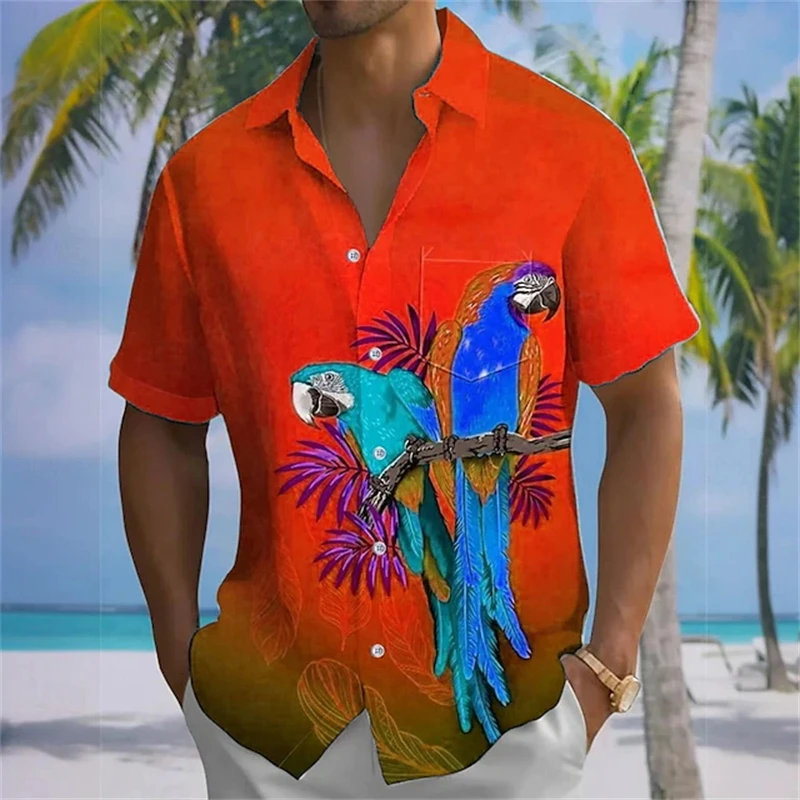 Men's Casual Shirts 3d Print Parrot Shirts Men Fashion Hawaiian Shirt Beach Blouses Short Sleeve Blouse Vocation Shirt Unisex
Men's Casual Shirts 3d Print Parrot Shirts Men Fashion Hawaiian Shirt Beach Blouses Short Sleeve Blouse Vocation Shirt Unisex