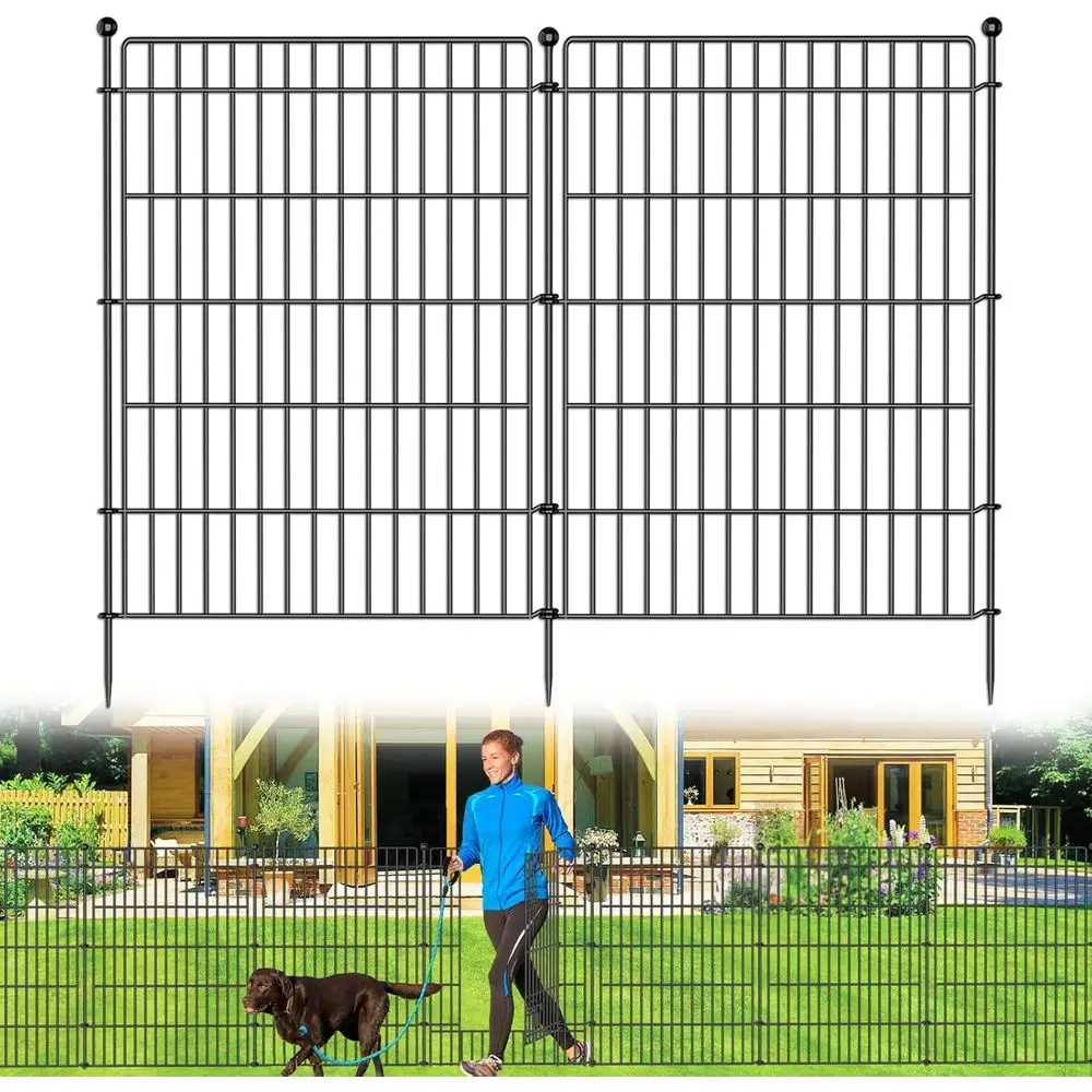 10 Panels No Dig Garden ence with Gate, 44in(H) × 23.6t(L) Decorative Metal Outdoor Dog ence, Rustproo Pet encing or Yard, Patio
10 Panels No Dig Garden ence with Gate, 44in(H) × 23.6t(L) Decorative Metal Outdoor Dog ence, Rustproo Pet encing or Yard, Patio