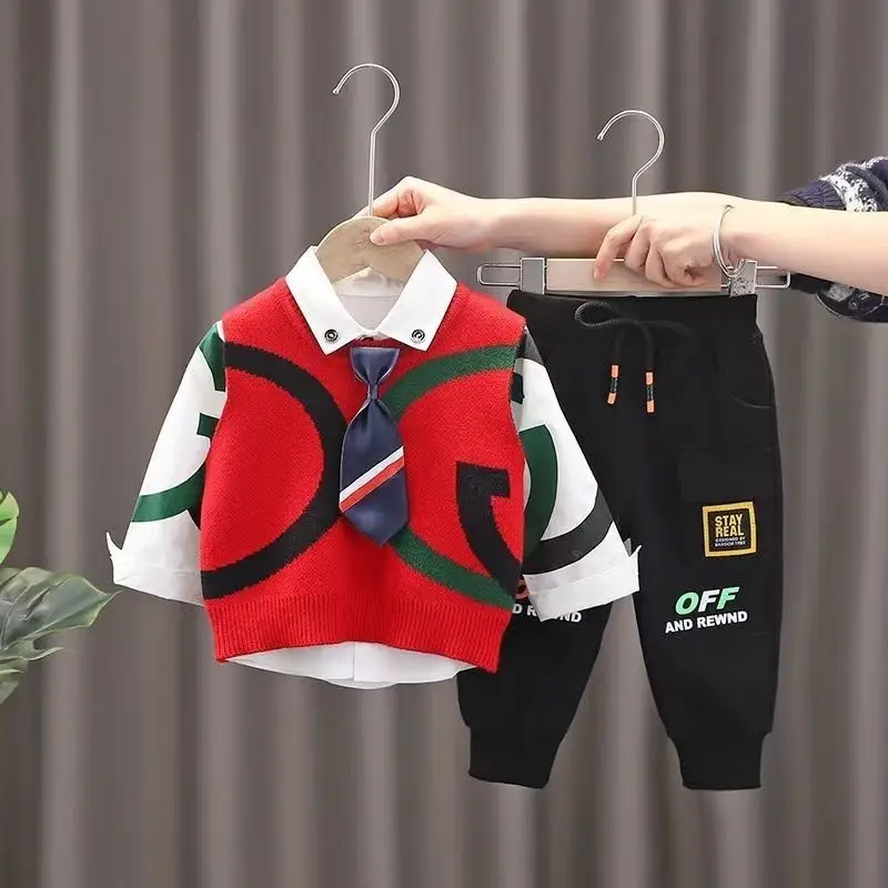 3pcs Winter Autumn Boy Girl Clothing Set Casual Fashion Sweater Shirt + Pant Kid Children Baby Toddler Boy Clothing
3pcs Winter Autumn Boy Girl Clothing Set Casual Fashion Sweater Shirt + Pant Kid Children Baby Toddler Boy Clothing