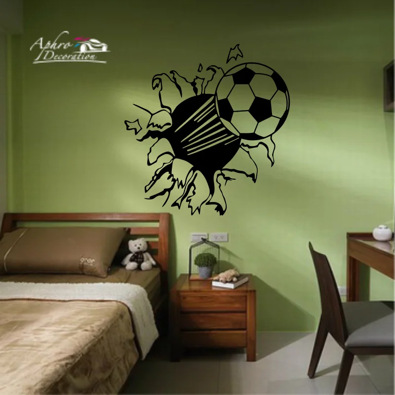 Football wall stickers with hole impact engraving are suitable for living rooms and children's houses
Football wall stickers with hole impact engraving are suitable for living rooms and children's houses