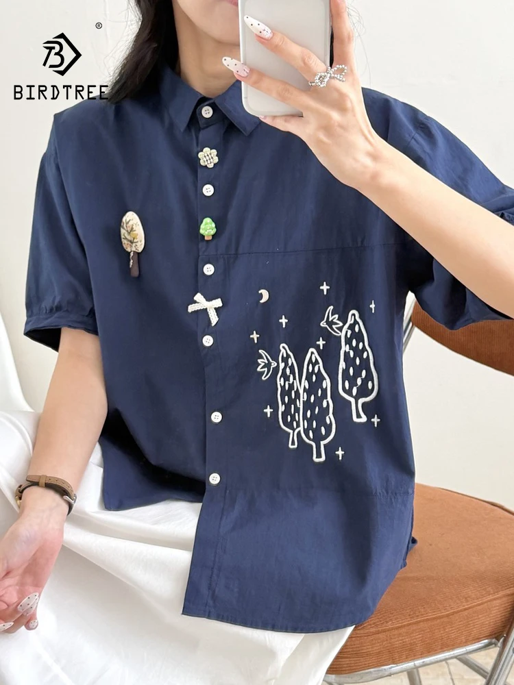 New 2026 Summer Women Cotton Short Sleeve Shirt, Turn-down Collar Print, Mori Girl French Preppy Style INS Loose Blouse T65318CC
New 2026 Summer Women Cotton Short Sleeve Shirt, Turn-down Collar Print, Mori Girl French Preppy Style INS Loose Blouse T65318CC