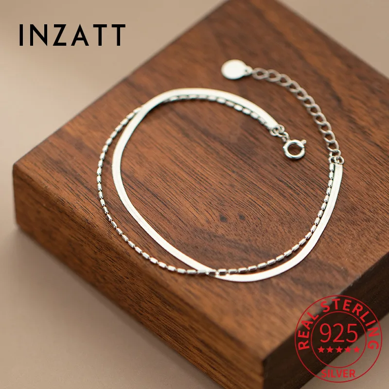 INZATT Real 925 Sterling Silver Double Layered Chain Bracelet for Women Party Trendy Fine Jewelry Light Luxury Accessories
INZATT Real 925 Sterling Silver Double Layered Chain Bracelet for Women Party Trendy Fine Jewelry Light Luxury Accessories