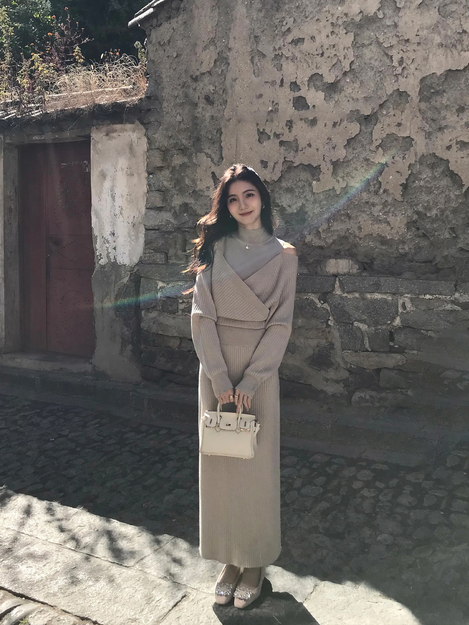 MULVAN Knitted Set with Back Split Shoulder Bared Women's Skirt Casual Style Fake Two-Piece Long Sleeve Casual Fashion
MULVAN Knitted Set with Back Split Shoulder Bared Women's Skirt Casual Style Fake Two-Piece Long Sleeve Casual Fashion