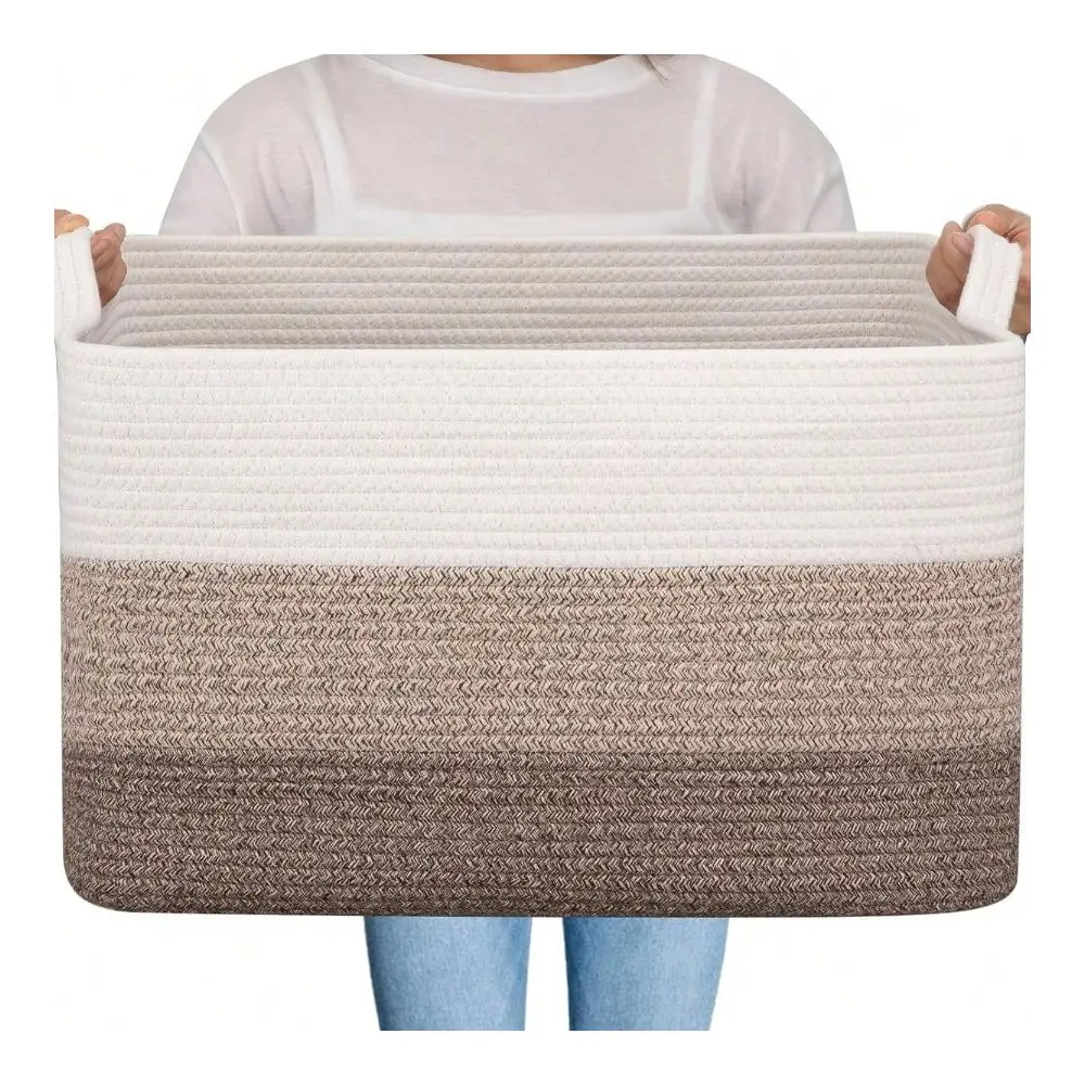 Storage Basket, Cotton Rope Woven Blanket Basket, Toy Bin For Room, Container For Blanket Storage In Living Room, 201612, Gradi
Storage Basket, Cotton Rope Woven Blanket Basket, Toy Bin For Room, Container For Blanket Storage In Living Room, 201612, Gradi