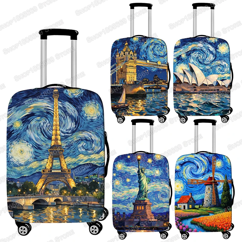 Van Gogh Landscape Print Luggage Cover Sydney Opera House Elastic Suitcase Covers Eiffel Tower Trolley Case Protective Covers
Van Gogh Landscape Print Luggage Cover Sydney Opera House Elastic Suitcase Covers Eiffel Tower Trolley Case Protective Covers