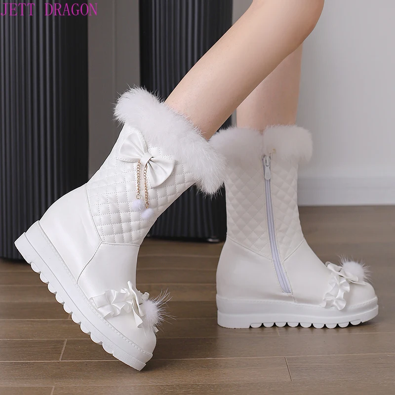 Winter Women Warm white ankle boots Fashion simple women round toe wedge zipper ankle boots women's new Mary Jane shoes
Winter Women Warm white ankle boots Fashion simple women round toe wedge zipper ankle boots women's new Mary Jane shoes