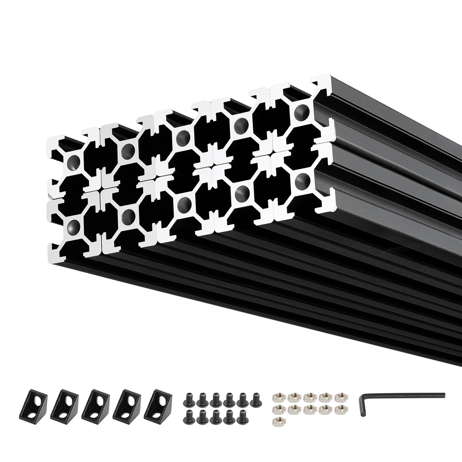 SucceBuy 2020/3030/4040/4080 Aluminum Extrusion Profile T Slot European Standard Anodized Linear Rail, High-Strength Extruded Aluminum Rail for 3D Printer Parts and CNC DIY Workbench
SucceBuy 2020/3030/4040/4080 Aluminum Extrusion Profile T Slot European Standard Anodized Linear Rail, High-Strength Extruded Aluminum Rail for 3D Printer Parts and CNC DIY Workbench
