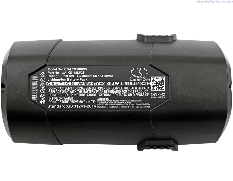 Cameron Sino 18,0 В 3000 мАч/5000 мАч Аккумулятор для электроинструментов LUX-TOOLS A-KS-18Li/25
Cameron Sino 18,0 В 3000 мАч/5000 мАч Аккумулятор для электроинструментов LUX-TOOLS A-KS-18Li/25