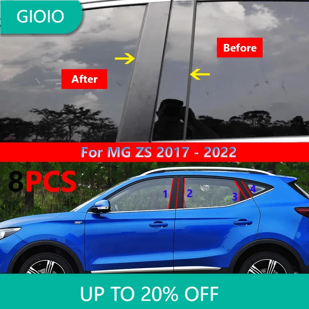 8Pcs Car Pillar Posts Window Molding Cover Trims Glossy Black Stickers Fit For MG ZS 2017 2018 2019 2020 2021 2022
8Pcs Car Pillar Posts Window Molding Cover Trims Glossy Black Stickers Fit For MG ZS 2017 2018 2019 2020 2021 2022