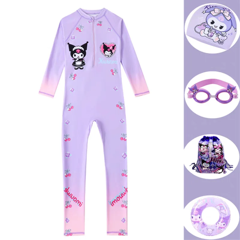 Toddler Girls Kuromi Upf50+ Sun Protection Swimsuit New Full Set with Accessories Quick Dry Breathable Kids Swimwear for Beach
Toddler Girls Kuromi Upf50+ Sun Protection Swimsuit New Full Set with Accessories Quick Dry Breathable Kids Swimwear for Beach