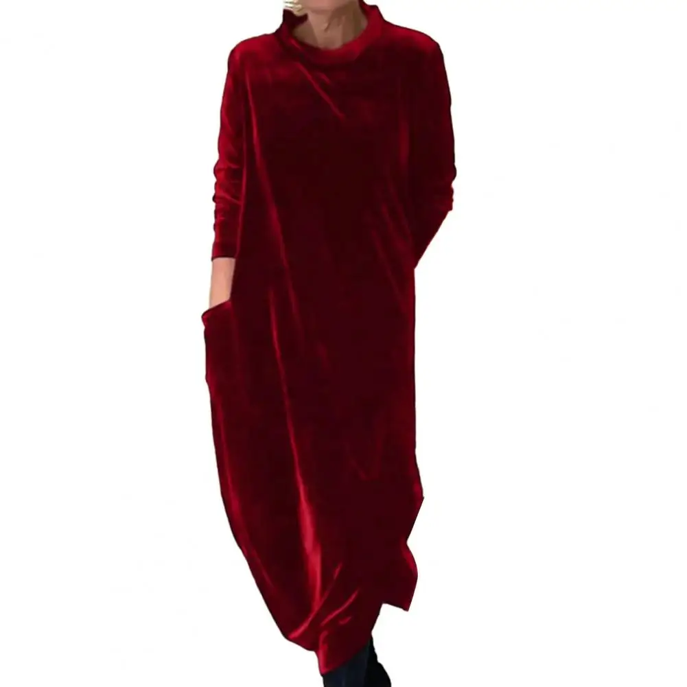 Lady Soft Midi Dress Soft Pullover Warm Mid-calf Length Women's Casual Midi Dress with Long Sleeve Solid Color for Everyday
Lady Soft Midi Dress Soft Pullover Warm Mid-calf Length Women's Casual Midi Dress with Long Sleeve Solid Color for Everyday