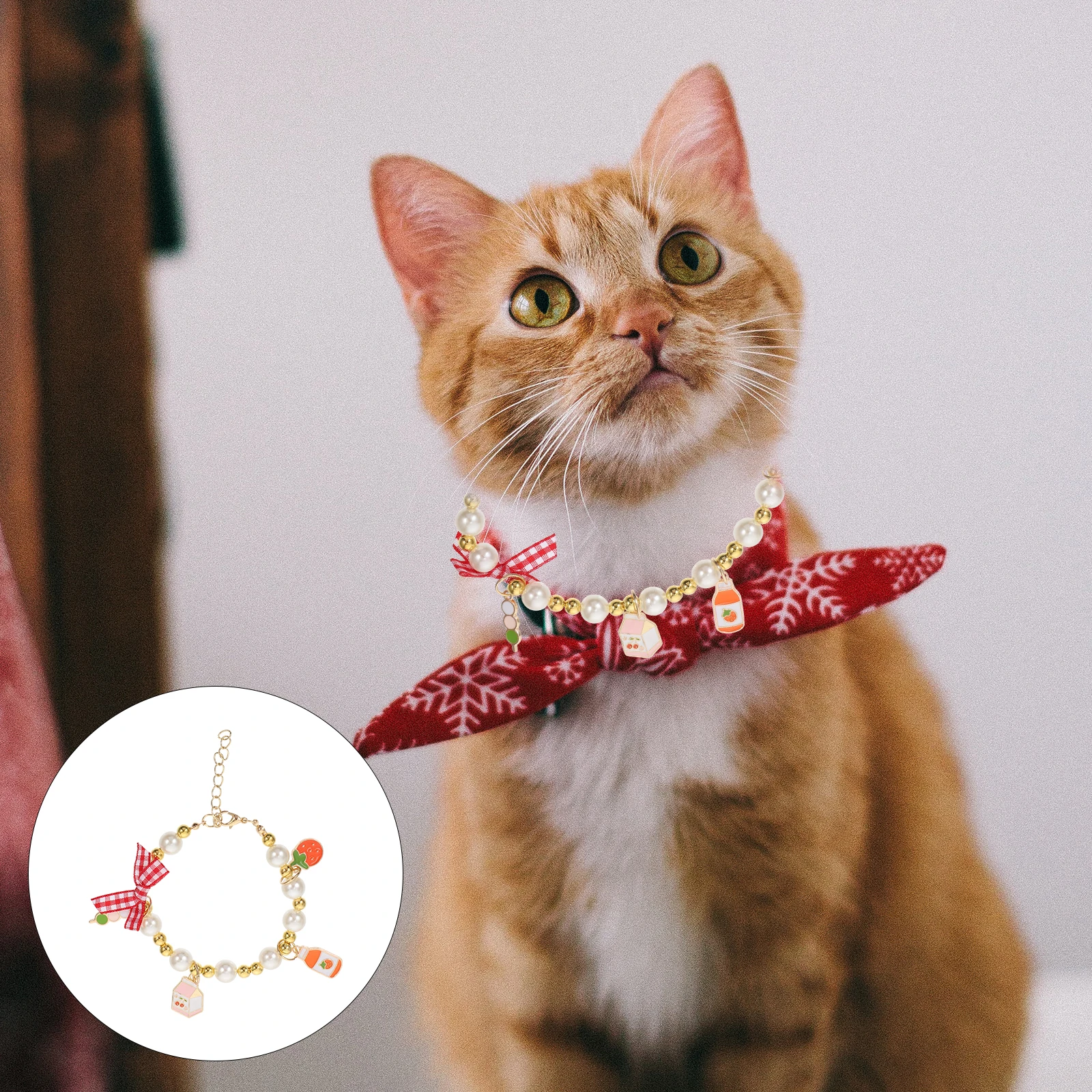 Resin Bead Pet Necklace Adjustable Cat Collar Small Dog Decor Pearl Festival Bright Colors Comfortable Craftsmanship Pet Supply
Resin Bead Pet Necklace Adjustable Cat Collar Small Dog Decor Pearl Festival Bright Colors Comfortable Craftsmanship Pet Supply