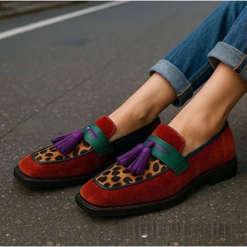 Large Size 43 Women's Flat Shoes Spring Autumn New Tassel Color Matching Single Shoes Classic Round Head Women's Loafers
Large Size 43 Women's Flat Shoes Spring Autumn New Tassel Color Matching Single Shoes Classic Round Head Women's Loafers