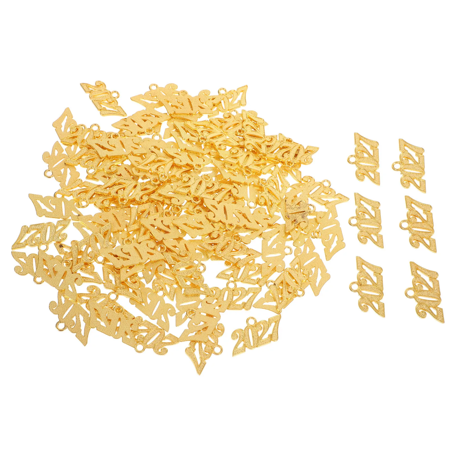 100pcs 2027 Golden Tassel Pendant Year Charms Metal Number Charms For Diy Jewelry Making Craft Supplies Graduation Keychain
100pcs 2027 Golden Tassel Pendant Year Charms Metal Number Charms For Diy Jewelry Making Craft Supplies Graduation Keychain