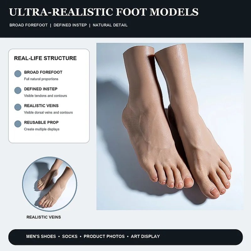 25cm Large Size Male Realistic Simulation Foot Model Real Feet for Nail Art Display Foot Fetish Props Jewelry Retail Display
25cm Large Size Male Realistic Simulation Foot Model Real Feet for Nail Art Display Foot Fetish Props Jewelry Retail Display