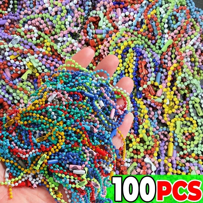 10/100 шт., шариковые цепочки из бисера, подходят для брелоков/кукол/этикетки, разъем для ручной бирки для DIY браслета, аксессуары для изготовления ювелирных изделий 12 см
10/100 шт., шариковые цепочки из бисера, подходят для брелоков/кукол/этикетки, разъем для ручной бирки для DIY браслета, аксессуары для изготовления ювелирных изделий 12 см