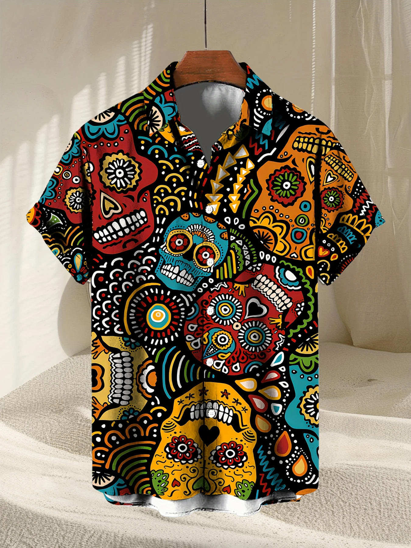 Colorful Skull 3D Printed Shirt Street Hip Hop Fashion Personality Men's Casual Tops Summer Loose Short Sleeve Hawaiian Shirt
Colorful Skull 3D Printed Shirt Street Hip Hop Fashion Personality Men's Casual Tops Summer Loose Short Sleeve Hawaiian Shirt