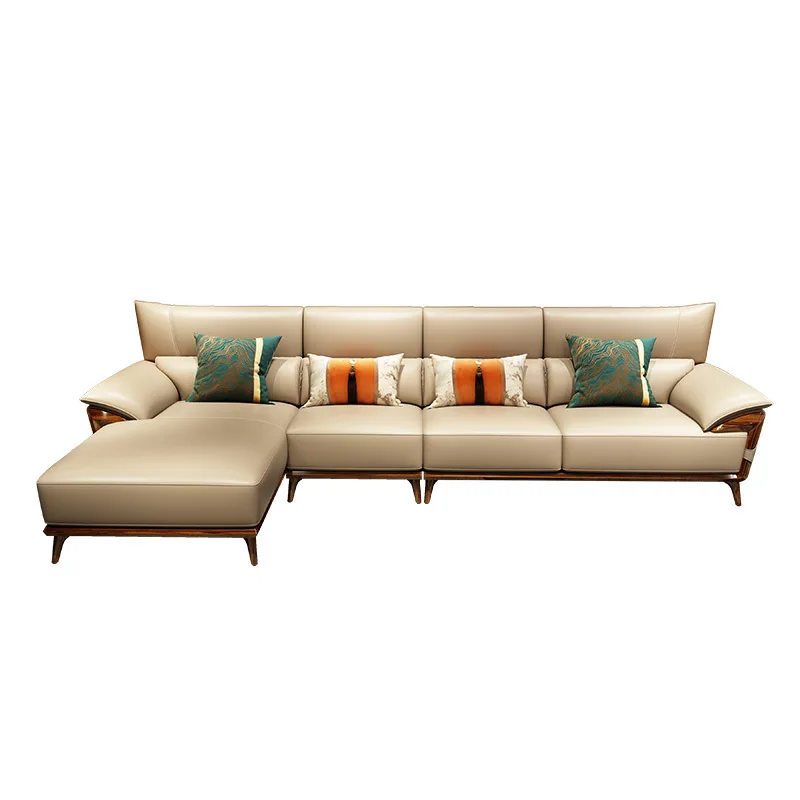 Modern new Chinese ebony leather sofa first layer cowhide simple size apartment living room American solid wood combination
Modern new Chinese ebony leather sofa first layer cowhide simple size apartment living room American solid wood combination