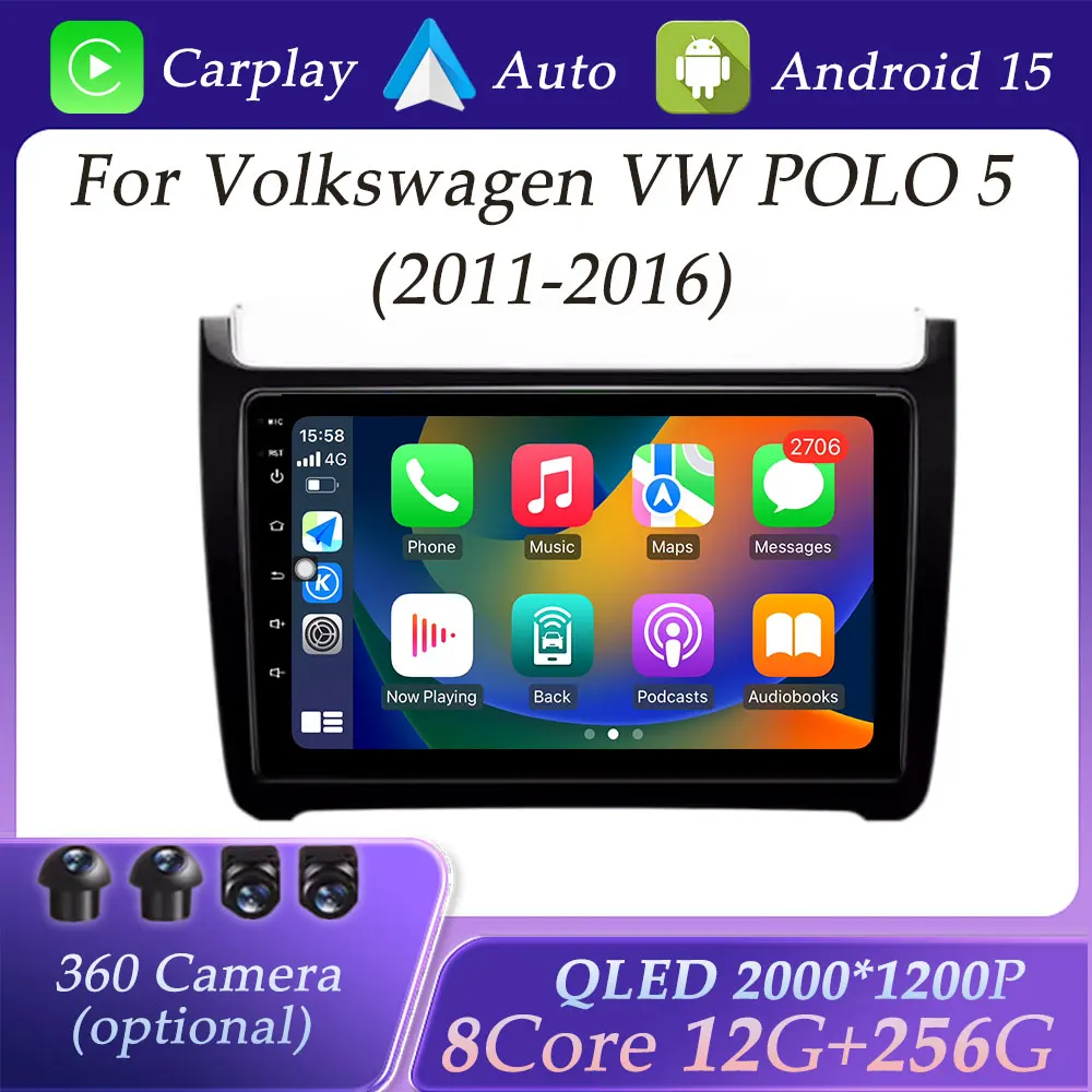 QLED экран для Volkswagen VW POLO 5 2011-2016 WIFI CarPlay Автомобильный радиоприемник Видео Аудио Мультимедийный плеер GPS-навигация DSP Стерео
QLED экран для Volkswagen VW POLO 5 2011-2016 WIFI CarPlay Автомобильный радиоприемник Видео Аудио Мультимедийный плеер GPS-навигация DSP Стерео