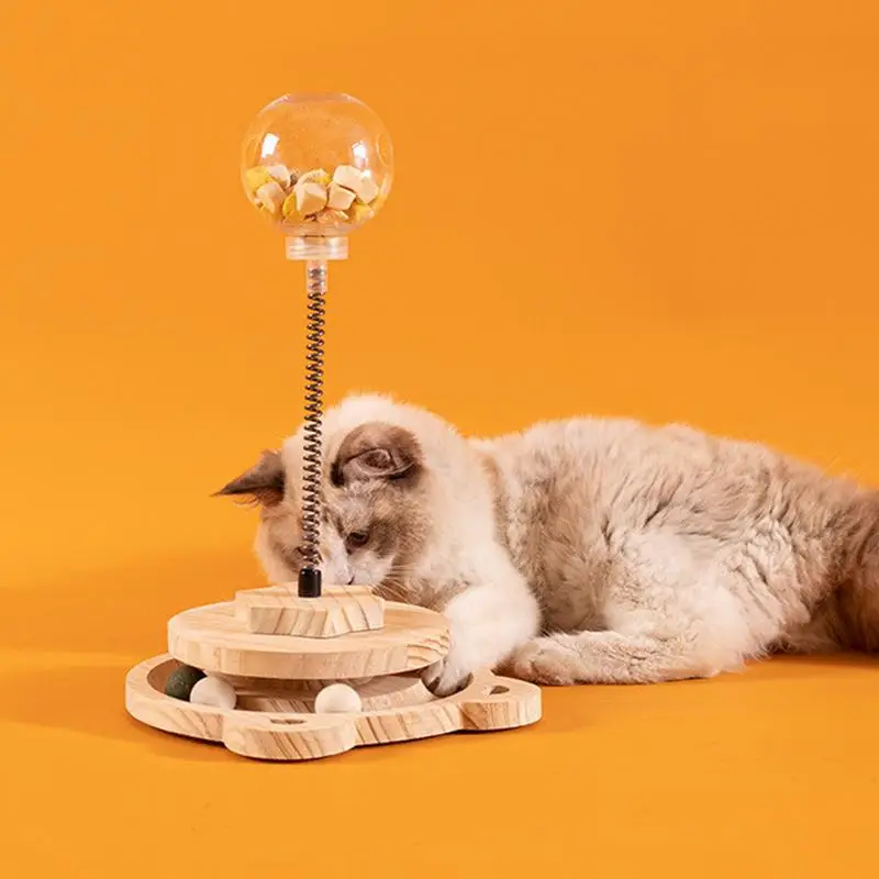 Cat Treat Puzzle Slow Feeder Pet Food Ball with Roller Track Food Dispensing Toys Wiggling Entertainment Toy for Indoor Cats
Cat Treat Puzzle Slow Feeder Pet Food Ball with Roller Track Food Dispensing Toys Wiggling Entertainment Toy for Indoor Cats
