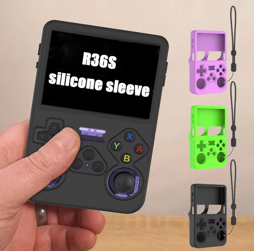 R36s Silicone Case Anti-Scratch Storage Box Soft Shell For R36S Handheld Game Console Silicone Protective Cover With Lanyard
R36s Silicone Case Anti-Scratch Storage Box Soft Shell For R36S Handheld Game Console Silicone Protective Cover With Lanyard